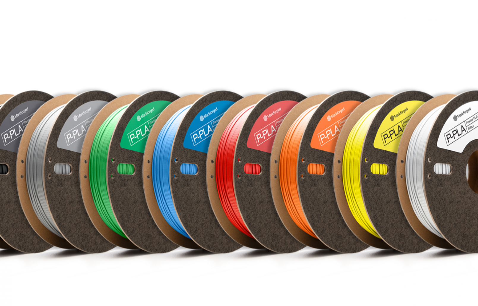 PLA Precise Spools materials from Markforged in different colors